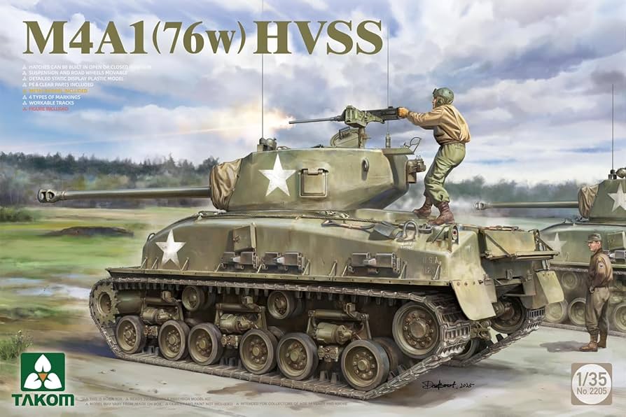 Amazon | タコム 1/35 M4A1 (76w) HVSS プラモデル TKO2205